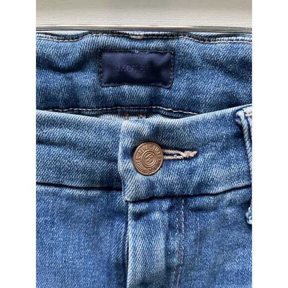 Mother Denim High Waisted Looker Ankle Fray jeans in hop on hop off size 25 - Picture 2 of 10